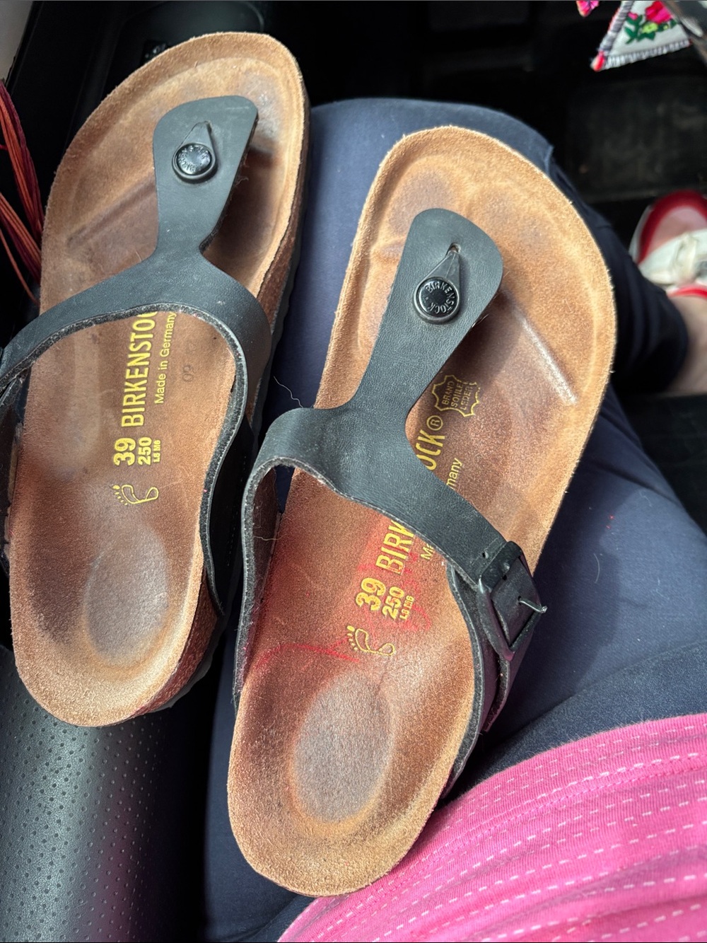 Birkenstock Black Gizeh Thong Sandals for Women size 39